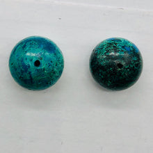 Load image into Gallery viewer, Two Beads of Chrysocolla 17x14mm Roundel Beads 9651