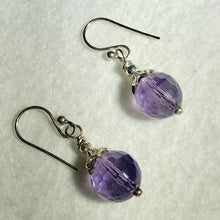 Load image into Gallery viewer, Faceted 10mm Amethyst and Sterling Earrings 309385 - PremiumBead Alternate Image 8
