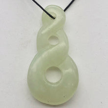 Load image into Gallery viewer, Hand Carved Natural Serpentine Infinity Pendant with Black Cord 10821U - PremiumBead Alternate Image 3