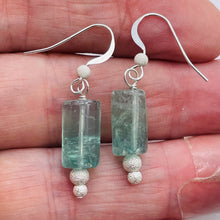 Load image into Gallery viewer, Fluorite Sterling Silver Drop/Dangle Earrings | 1 1/2" Long | Blue | 1 Pair |