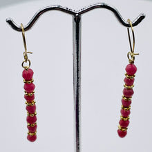 Load image into Gallery viewer, Rhodonite with 14K Gold Filled Beads Drop/Dangle Earrings | 1 1/2" Long | Pink |