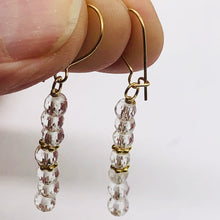 Load image into Gallery viewer, Quartz AAA Crystal 14K Gold Filled Dangle Earrings | 1 3/4" Long| Clear | 1 Pair