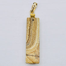 Load image into Gallery viewer, Picture Jasper 14K Gold Filled Drop/Dangle Pendant | 2 1/2" Long | Brown.Orange|