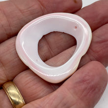 Load image into Gallery viewer, 1 Pink Conch Shell 37x36mm to 45x43mm Picture Frame Bead 9831
