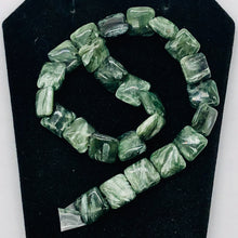 Load image into Gallery viewer, 8 Russian Seraphinite 8x8mm Square Coin Beads 9389