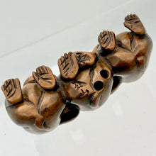 Load image into Gallery viewer, No Evil Monkey Carved Boxwood Signed Ojime/Netsuke Bead - PremiumBead Alternate Image 2