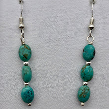 Load image into Gallery viewer, Designer USA Natural Turquoise Sterling Silver 2 inch Drop Gemstone Earrings - PremiumBead Alternate Image 6