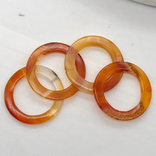 Load image into Gallery viewer, Carnelian Agate Picture Frame Bead | 37x3.5mm | Orange | 23mm opening |