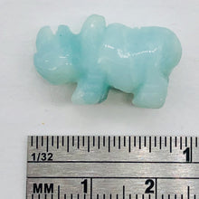 Load image into Gallery viewer, Amazonite Hand Carved Blue Rhinoceros Figurine | 21x13x8mm | Blue