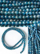 Load image into Gallery viewer, Superb 4mm Round Blue Apatite Bead 16 inch Strand 108889A - PremiumBead Primary Image 1