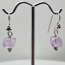 Load image into Gallery viewer, Faceted Cube Lilac Amethyst and Sterling Silver Earrings | 1 Inch Long | - PremiumBead Primary Image 1