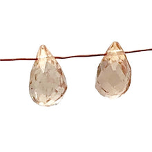 Load image into Gallery viewer, Imperial Topaz 1.4tcw Briolette | 7x4mm | Pink Orange | 2 Beads |