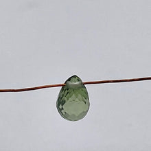 Load image into Gallery viewer, 1 Natural Moss Green Sapphire Briolette Bead (6x4.5mm to 8x7mm)9667Al