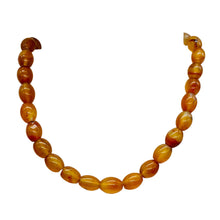 Load image into Gallery viewer, Natural Carnelian Agate 12x9mm Oval Bead Strand 109355