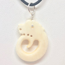 Load image into Gallery viewer, Hand Carved Dragon Bone and Silver Pendant 510738S - PremiumBead Alternate Image 6