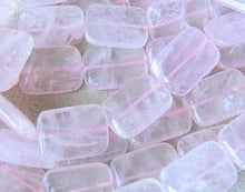 Load image into Gallery viewer, Pretty in Pink Rose Quartz 30x22mm Rectangle Pendant Bead 7545 - PremiumBead Alternate Image 2