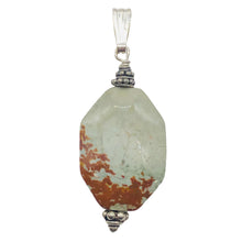 Load image into Gallery viewer, Owyhee Jasper Sterling Silver Drop Pendant | 1 3/4" Long| Gray/Brown| 1 Pendant|