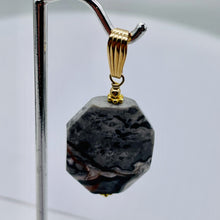 Load image into Gallery viewer, Picasso Jasper 14K Gold Filled Drop/Dangle | 1 3/4" Long | Gray/Black| 1 Pendant