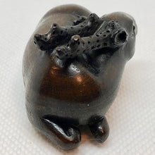 Load image into Gallery viewer, Signed & Carved Antelope Teak Ojime/Netsuke Bead | 1.9x1.5x1.1" | Dark Brown - PremiumBead Alternate Image 3