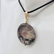 Load image into Gallery viewer, Porcelain Jasper 30mm Disc and 14K Gold Filled Pendant 510602H - PremiumBead Alternate Image 2