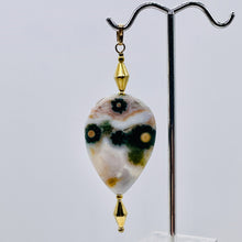 Load image into Gallery viewer, Ocean Jasper 14K Gold Filled Oval Pendant | 2 3/4" Long |White/Black | 1 Pendant