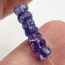Load image into Gallery viewer, Tanzanite Faceted Roundel Beads | 5mm | Blue | 7 Bead(s)