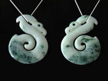 Load image into Gallery viewer, Carved Flowering Jade &#39;Dawn Treader&#39; Bead Pendant 7739B - PremiumBead Primary Image 1
