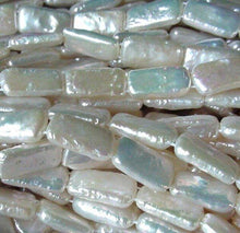 Load image into Gallery viewer, Double-Drill Rectangle White Coin FW Pearl Strand 104812 - PremiumBead Alternate Image 4