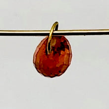 Load image into Gallery viewer, Fiery Orange Sapphire 18K Briolette Bead Pendant | 5x4x3mm |