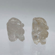 Load image into Gallery viewer, Adorable 2 Carved Quartz Monkey Beads | 20.5x12x11mm | Clear