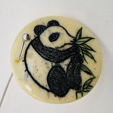 Load image into Gallery viewer, Koala Round Pendant Bead | 25x4mm | Black Green White | 1 Bead |