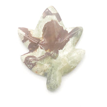 Load image into Gallery viewer, Rhyolite/Rainforest Jasper Leaf | 38x30x5mm to 32x25x4mm | Green Tan | 2 Beads