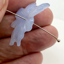 Load image into Gallery viewer, 19cts Exquisitely Hand Carved Blue Chalcedony Flower Pendant Bead - PremiumBead Alternate Image 5
