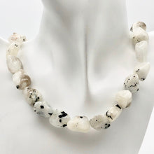 Load image into Gallery viewer, Unusual Tourmalinated Moonstone nugget bead strand - PremiumBead Alternate Image 8
