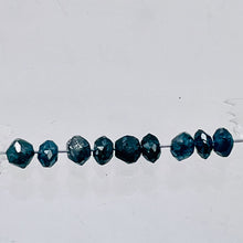 Load image into Gallery viewer, Blue Diamond Faceted Roundel Beads | 3-2.6mm | 9 Beads | ~1.0 carat |10597A