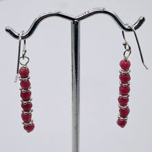 Load image into Gallery viewer, Rhodonite with Sterling Silver Beads Drop/Dangle Earrings | 1 1/2" Long | Pink |