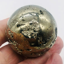 Load image into Gallery viewer, Pyrite Scry Crystal Round | Golden | 1 Sphere | | 45mm | 219g |