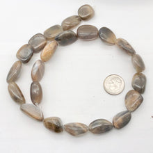 Load image into Gallery viewer, Grey Moonstone Bead Strand | 23x13x8mm to 18x11x9mm | Grey | 19 to 24 Strand
