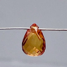 Load image into Gallery viewer, Sapphire, Faceted Padparadscha .47ct Briolette | 5x3.5mm | Orange | 1 Bead |