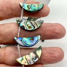 Load image into Gallery viewer, Blue Sheen Abalone Pendant Beads | 30x10x3mm | Multi-color |  Bead(s) - PremiumBead Alternate Image 3
