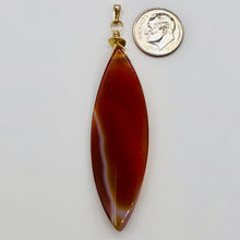 Load image into Gallery viewer, Sardonyx 14K Gold Filled Marquis Briolette Pendant | 2 3/4" Long | Red | 1 ea |