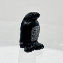 Load image into Gallery viewer, Hand-Carved Obsidian Penguin Bead Figurine! | 21.5x12.5x11mm | Black/White - PremiumBead Primary Image 1