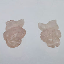 Load image into Gallery viewer, 2 Rose Quartz Carved Seahorse Beads | 35x19x5mm | Pink