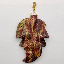 Load image into Gallery viewer, Carved Brecciated Jasper Leaf & 14Kgf Pendant 509416C