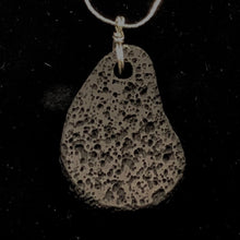 Load image into Gallery viewer, Meteorite Carved Sterling Silver Pendant | 1 Pendant | Black | 2 1/2" Long |