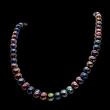 Load image into Gallery viewer, Premium Rainbow Peacock 8x7mm Freshwater Pearl Strand 102271