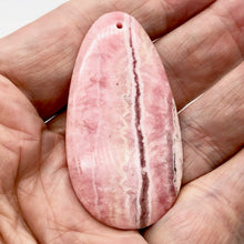 Load image into Gallery viewer, Natural Lacy Pink Rhodochrosite Pendant Bead | 60x30mm| Pink | Teardrop | 1 Bd |