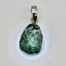 Load image into Gallery viewer, Moldavite Sterling Silver Pendant| 1 1/8" Long | Green | 1 Pendant |
