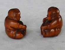 Load image into Gallery viewer, Carved Boxwood Boy w/Turtle Ojime/Netsuke Bead - PremiumBead Alternate Image 2