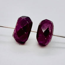 Load image into Gallery viewer, Ruby 6ct Faceted Parcel Rondelle Beads | 8x5 to 8x4mm | Red | 2 Beads |